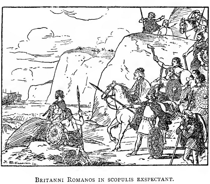 Britanni Romanos in scopulis exspectant